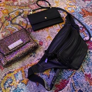Lot of 3 bags BCBG leather glitter